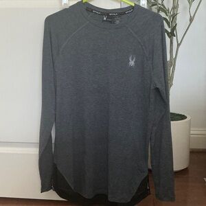 Spyder Active Men's Charcoal Long Sleeve Lightweight Sweatshirt